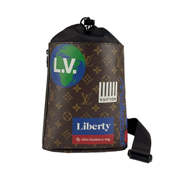 Louis Vuitton Monogram Chalk Sling Bag in Canvas, Brown, Black, and Multicolo... - Picture 1 of 5